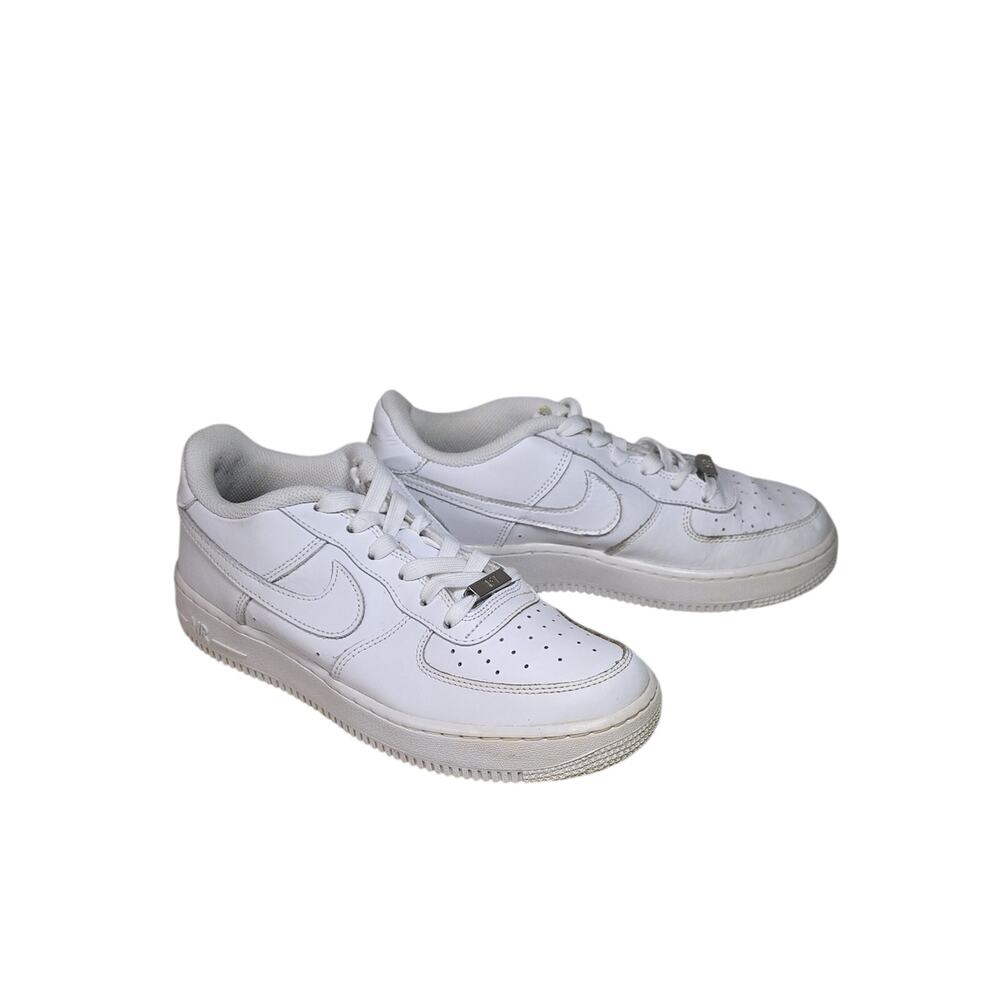 Nike Air Force 1 Low White on White Sneakers Youth Size 6.5Y Womens Size 8